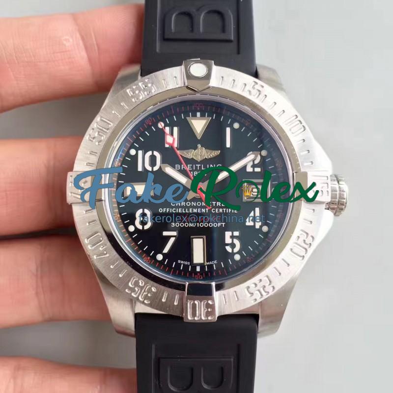 Replica Breitling Avenger II Seawolf A1733110/F563/153S/A20DSA.2 N Stainless Steel Black Dial Swiss 2836-2