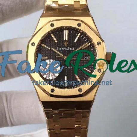 Replica Audemars Piguet Royal Oak 15400 ZX Yellow Gold Black Dial Swiss 3120