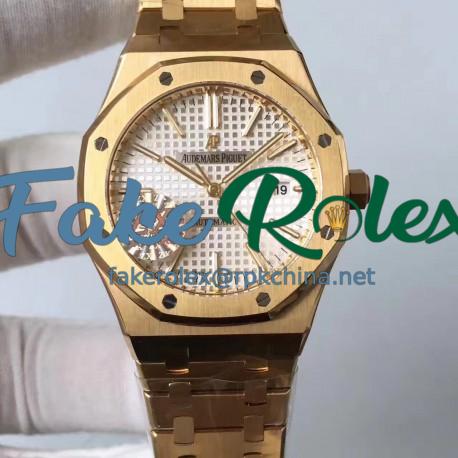 Replica Audemars Piguet Royal Oak 15400 ZX Yellow Gold Silver Dial Swiss 3120