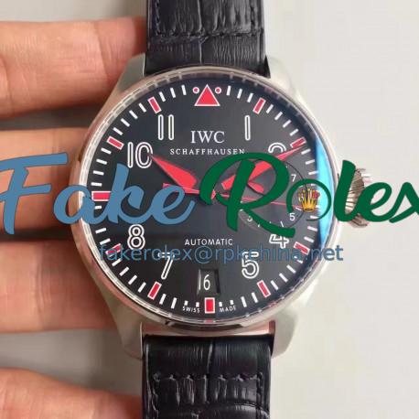 Replica IWC Big Pilot Muhammad Ali 500433 2017 ZF Stainless Steel Black & Red Dial Swiss 51111