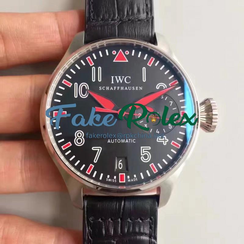 Replica IWC Big Pilot Muhammad Ali 500433 2017 ZF Stainless Steel Black & Red Dial Swiss 51111