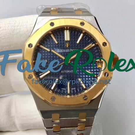 Replica Audemars Piguet Royal Oak 15400 JF Stainless Steel & Yellow Gold Blue Dial Swiss 3120