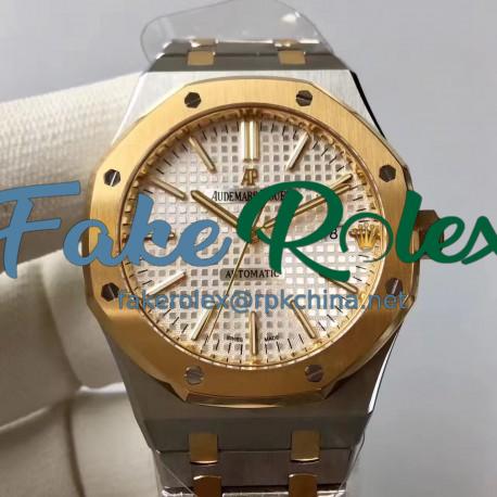 Replica Audemars Piguet Royal Oak 15400 JF Stainless Steel & Yellow Gold Silver Dial Swiss 3120