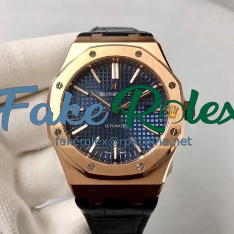 Replica Audemars Piguet Royal Oak 15400 JF Rose Gold Blue Dial Swiss 3120