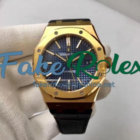 Replica Audemars Piguet Royal Oak 15400 JF Yellow Gold Blue Dial Swiss 3120