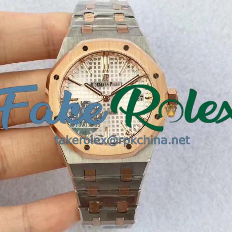 Replica Audemars Piguet Royal Oak 15450 JF Stainless Steel & Rose Gold Silver Dial Swiss 3120