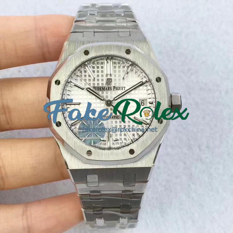 Replica Audemars Piguet Royal Oak 15450 JF Stainless Steel Silver Dial Swiss 3120