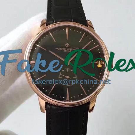 Replica Vacheron Constantin Patrimony 1110U/000R-B085 N Rose Gold Black Dial Swiss 4400AS