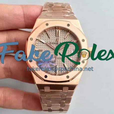 Replica Audemars Piguet Royal Oak 15450 JF Rose Gold Grey Dial Swiss 3120