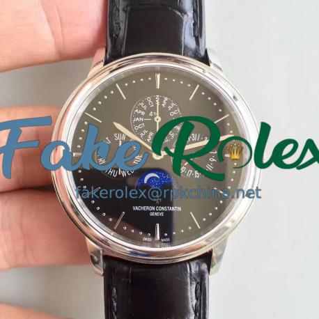 Replica Vacheron Constantin Patrimony Perpetual Calendar 43175/000P-B190 BF Stainless Steel Black Dial Swiss 1120 QP