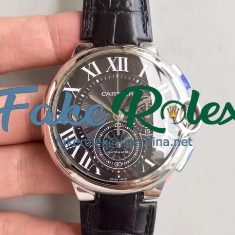 Replica Cartier Ballon Bleu Chronograph W6920052 V5 Stainless Steel Black Dial Swiss 8101 MC