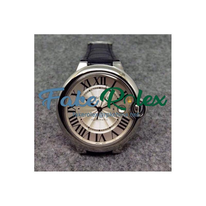 Replica Cartier Ballon Bleu 36MM Stainless Steel Silver Dial Swiss 2836-2