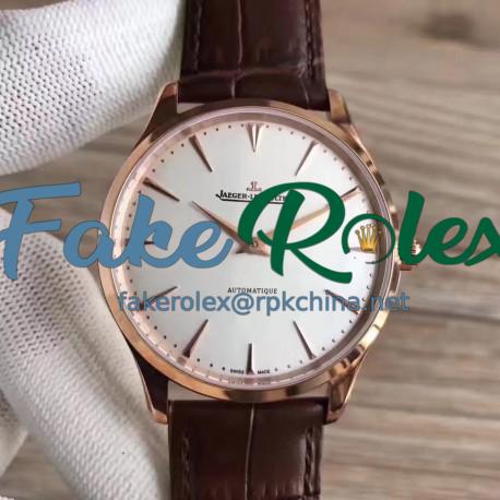 Replica Jaeger-LeCoultre Master Ultra Thin 41 1332511 N Rose Gold Silver Dial M9015