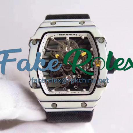 Replica Richard Mille RM27-02 Rafael Nadal KV White Forged Carbon White Skeleton Dial M6T51