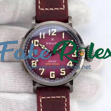 Replica Zenith Pilot Type 20 Extra Special Ton Up 45MM 11.2430.679.21.C801 XF Stainless Steel Purple Dial M9015