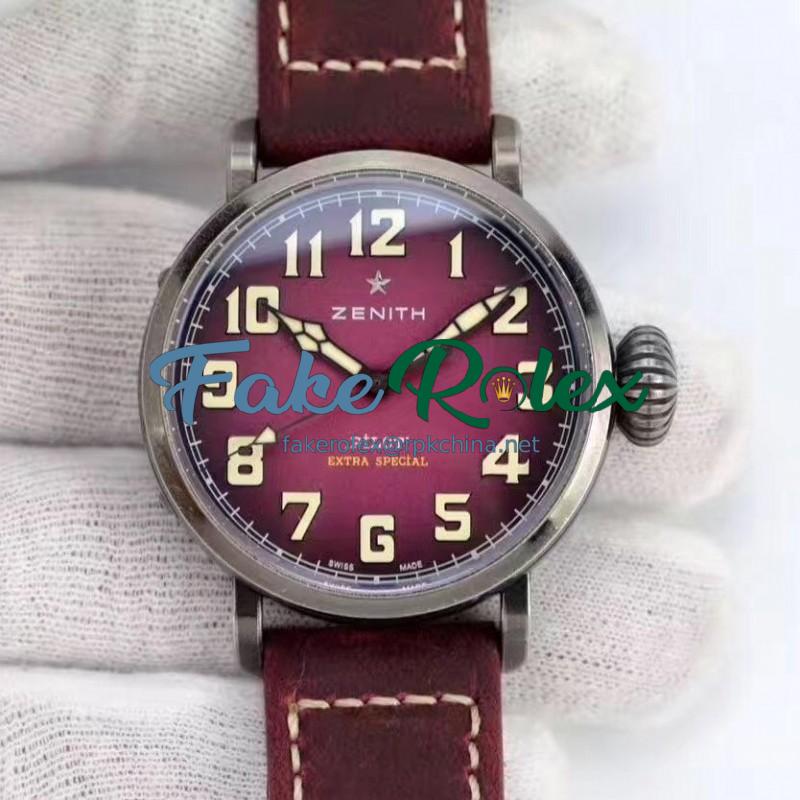 Replica Zenith Pilot Type 20 Extra Special Ton Up 45MM 11.2430.679.21.C801 XF Stainless Steel Purple Dial M9015