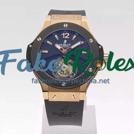 Replica Hublot Big Bang Tourbillon Solo Bang 305.PM.131.RX N Rose Gold Carbon Fiber Dial Swiss Tourbillon