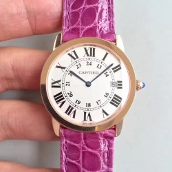 Replica Ronde Solo De Cartier Ladies W6701008 36MM K11 Rose Gold White Dial Swiss Quartz