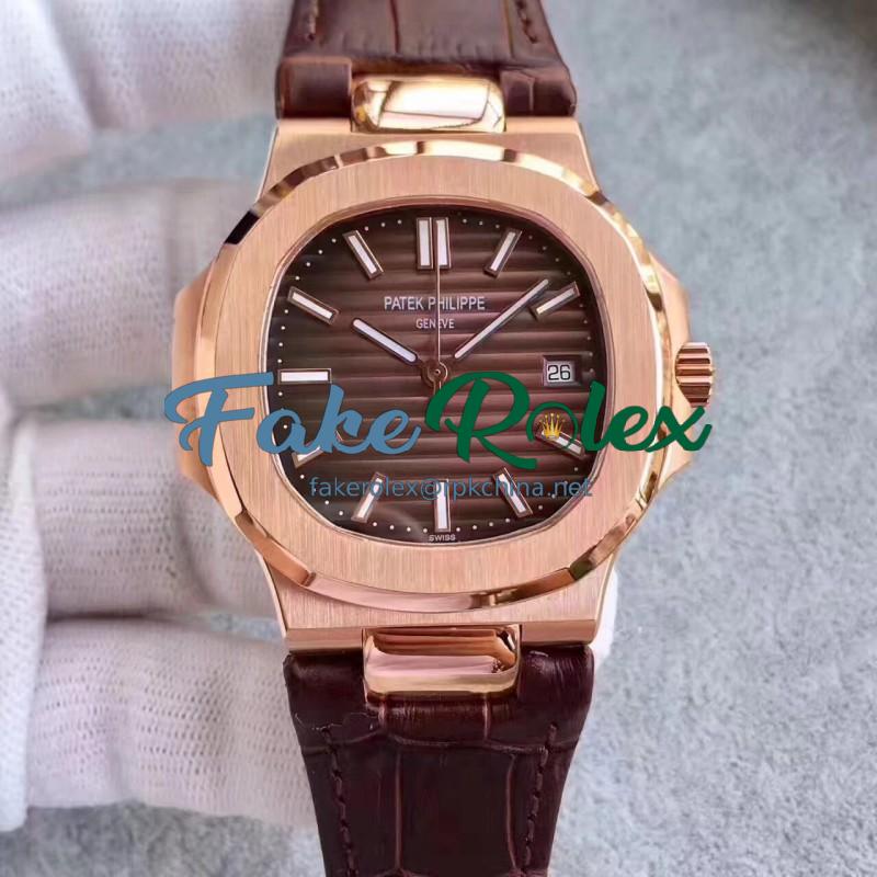 Replica Patek Philippe Nautilus 5711R MK Rose Gold Chocolate Dial Swiss 324SC