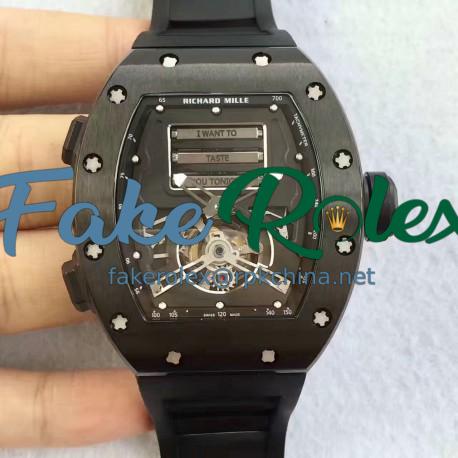 Replica Richard Mille RM69 Erotic Tourbillon KV Black Titanium Black Dial Swiss Caliber RM69