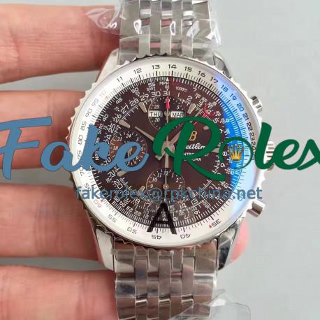 Replica Breitling Navitimer Montbrillant Datora A21330 JF Stainless Steel Chocolate Dial Swiss 7750