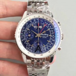 Replica Breitling Navitimer Montbrillant Datora A21330 JF Stainless Steel Blue Dial Swiss 7750