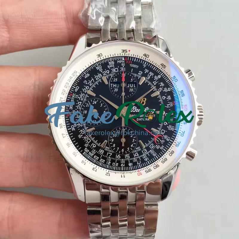 Replica Breitling Navitimer Montbrillant Datora A21330 JF Stainless Steel Black Dial Swiss 7750