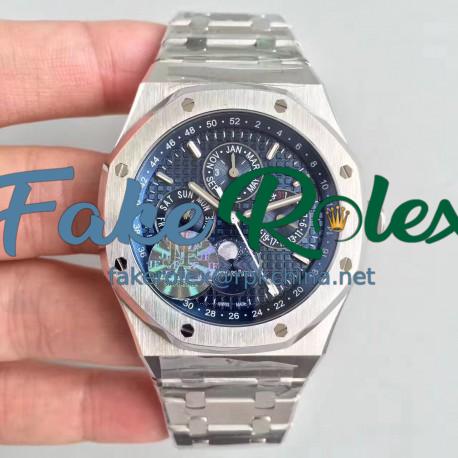 Replica Audemars Piguet Royal Oak Perpetual Calendar 41MM 26574ST.OO.1220ST.02 JF Stainless Steel Blue Dial Swiss 5134