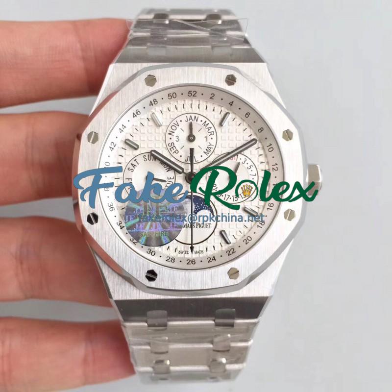 Replica Audemars Piguet Royal Oak Perpetual Calendar 41MM 26574ST.OO.1220ST.01 JF Stainless Steel Silver Dial Swiss 5134