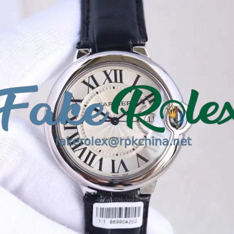 Replica Ballon Bleu De Cartier 42MM W6901351 V9 Stainless Steel Silver Dial Swiss 2688-2