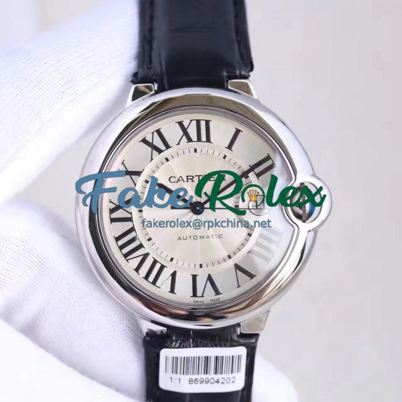 Replica Ballon Bleu De Cartier 42MM W6901351 V9 Stainless Steel Silver Dial Swiss 2688-2