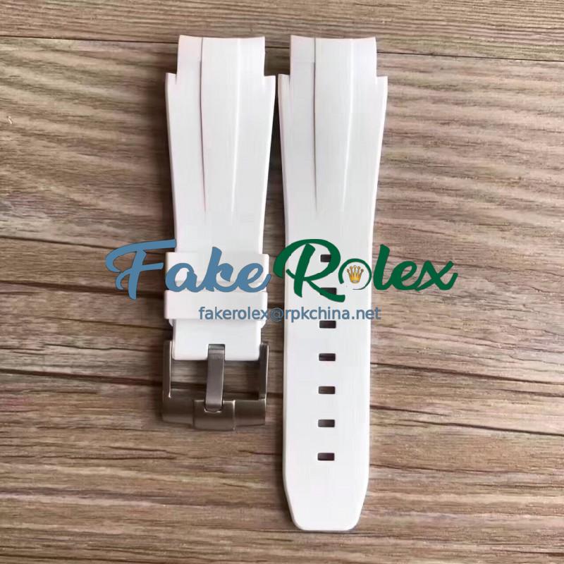 Rolex White Rubber B Strap for Deepsea