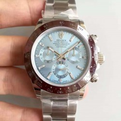 Replica Rolex Daytona Cosmograph 116506 JH Stainless Steel Ice Blue Dial Swiss 4130 Run 6@SEC