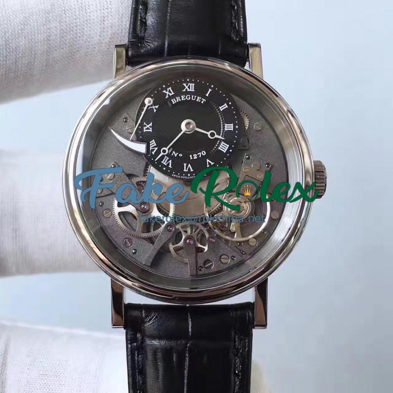 Replica Breguet Tradition 7027 7027BB/G9/9V6 N Stainless Steel Grey Skeleton Dial Swiss 507DR1