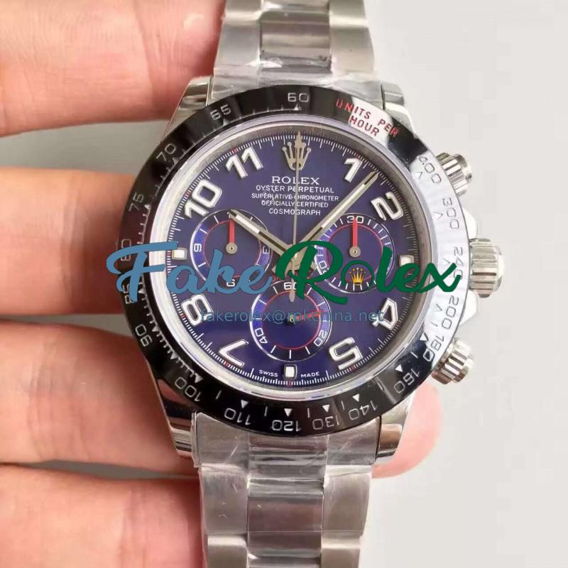 Replica Rolex Daytona Cosmograph 116500LN JH Stainless Steel Blue Dial Swiss 4130 Run 6@SEC