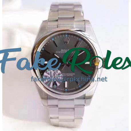 Replica Rolex Oyster Perpetual 39 114300 JF Stainless Steel Anthracite Dial Swiss 3132