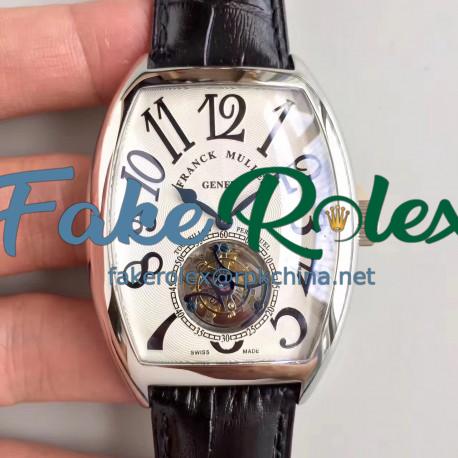 Replica Franck Muller Cintree Curvex Imperial Tourbillon 8880 T LH Stainless Steel White Dial Swiss Tourbillon