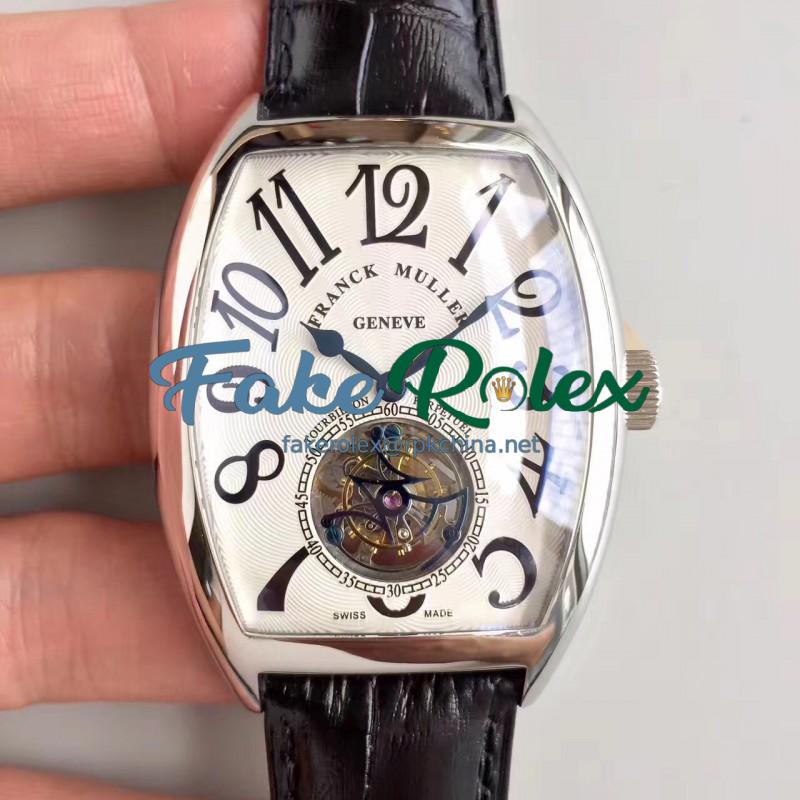 Replica Franck Muller Cintree Curvex Imperial Tourbillon 8880 T LH Stainless Steel White Dial Swiss Tourbillon