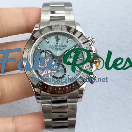 Replica Rolex Daytona Cosmograph 116506 JF Stainless Steel Ice Blue Dial Swiss 7750 Run 6@SEC