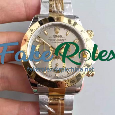 Replica Rolex Daytona Cosmograph 116503 JF Stainless Steel & Yellow Gold Grey Dial Swiss 7750 Run 6@SEC