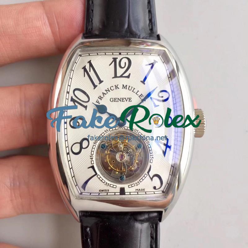 Replica Franck Muller Cintree Curvex Imperial Tourbillon 8880 T LH Stainless Steel White Dial Swiss Tourbillon