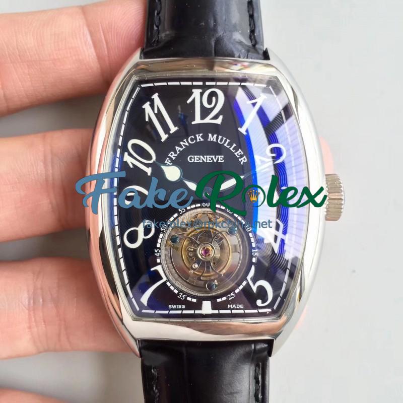 Replica Franck Muller Cintree Curvex Imperial Tourbillon 8880 T LH Stainless Steel Black Dial Swiss Tourbillon