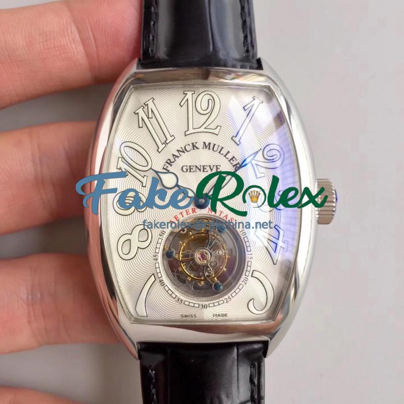 Replica Franck Muller Cintree Curvex Imperial Tourbillon 8880 T LH Stainless Steel White Dial Swiss Tourbillon