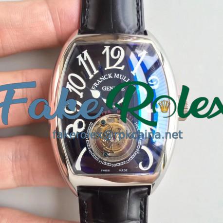 Replica Franck Muller Cintree Curvex Imperial Tourbillon 8880 T LH Stainless Steel Black Dial Swiss Tourbillon