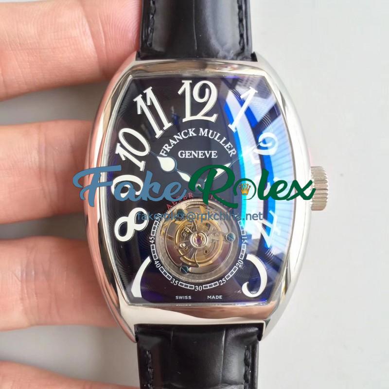 Replica Franck Muller Cintree Curvex Imperial Tourbillon 8880 T LH Stainless Steel Black Dial Swiss Tourbillon