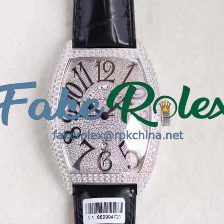 Replica Franck Muller 7880 SC DT ZX Stainless Steel & Diamonds Diamond Dial Swiss 2824-2