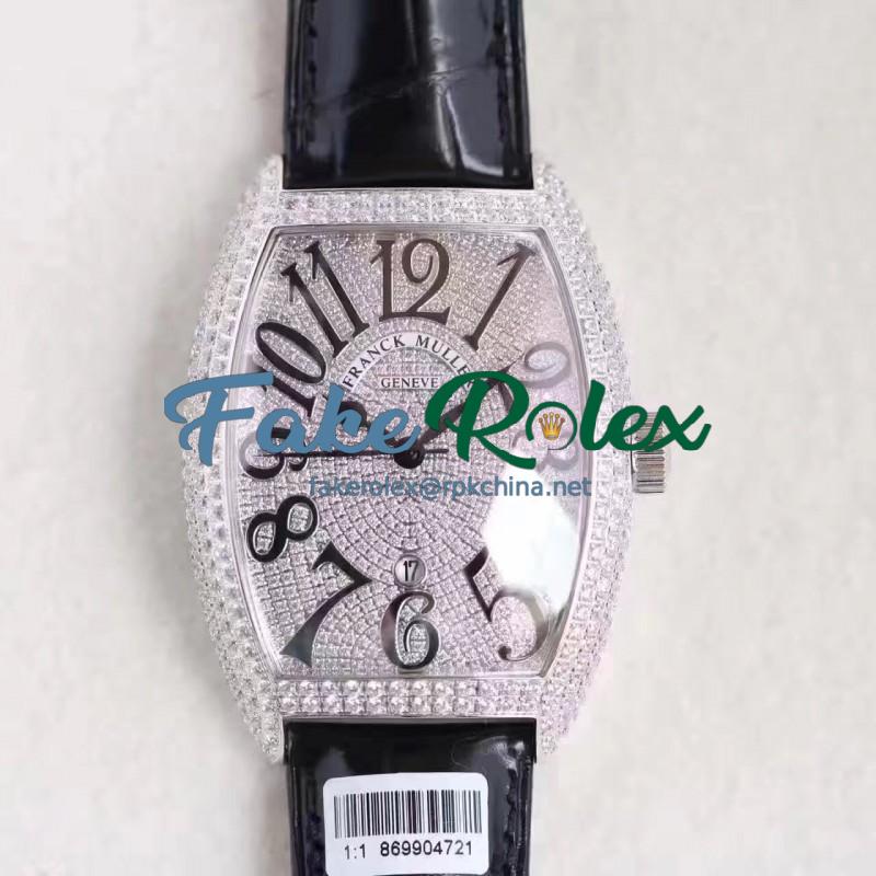 Replica Franck Muller 7880 SC DT ZX Stainless Steel & Diamonds Diamond Dial Swiss 2824-2