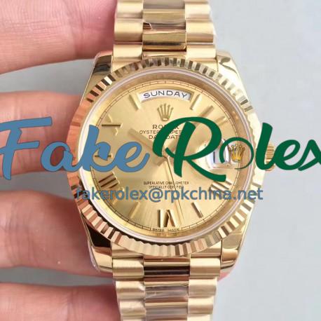 Replica Rolex Day-Date 40 228238 N Yellow Gold Champagne Dial Swiss 3255