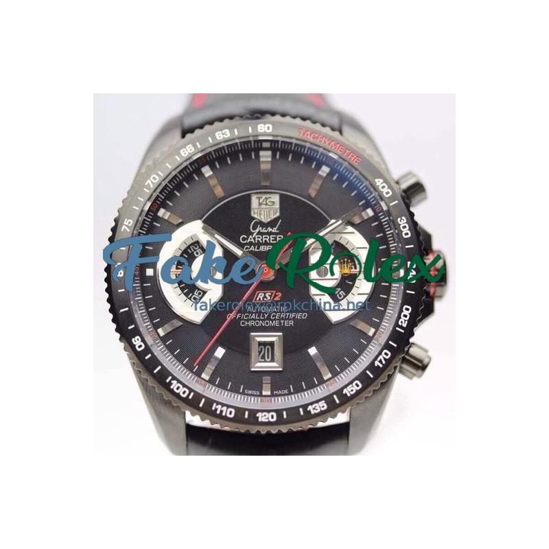 Replica Tag Heuer Grand Carrera Calibre 17 RS2 Titanium Black Dial Swiss 7750