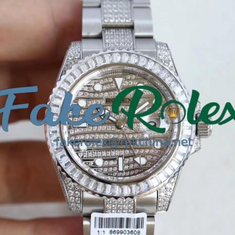 Replica Rolex GMT-Master II 116769 WT Stainless Steel & Diamonds Diamond Dial Swiss 2836-2